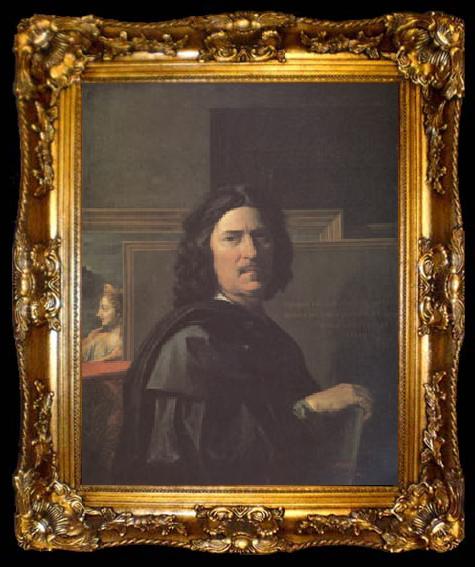 framed  Nicolas Poussin Self Portrait (mk05), ta009-2